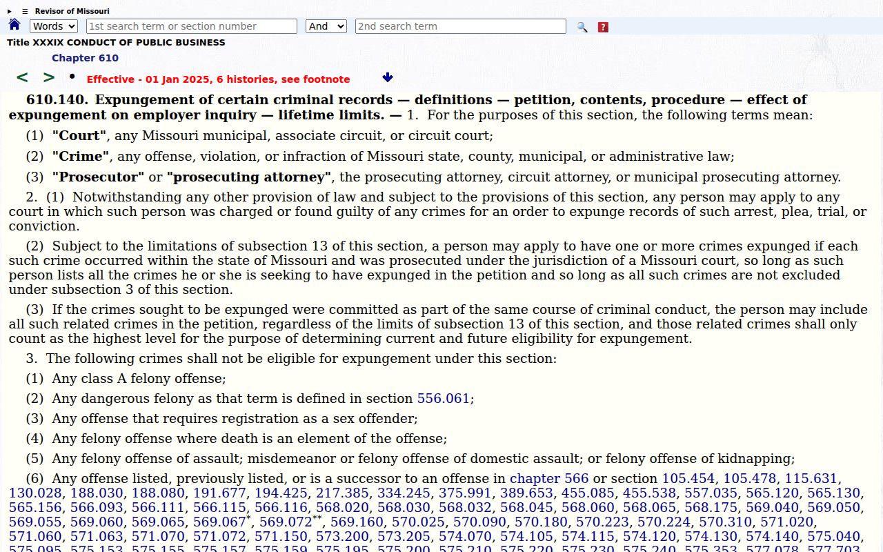 Worth County criminal docket image referring to Missouri expungement access limits