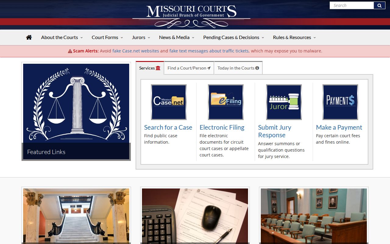 Worth County traffic court reference image for the Missouri Courts payment gateway